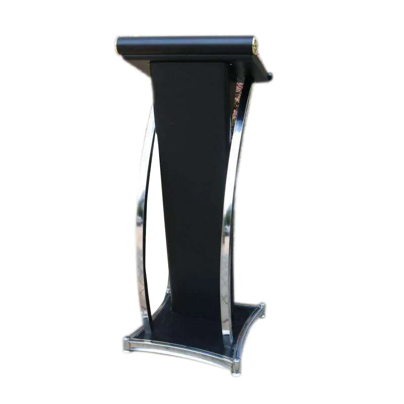 Стол для подиума из нержавеющей стали, металлический подиум, небольшая стойка регистрации, простой современный подиум для приветственного приемного хоста