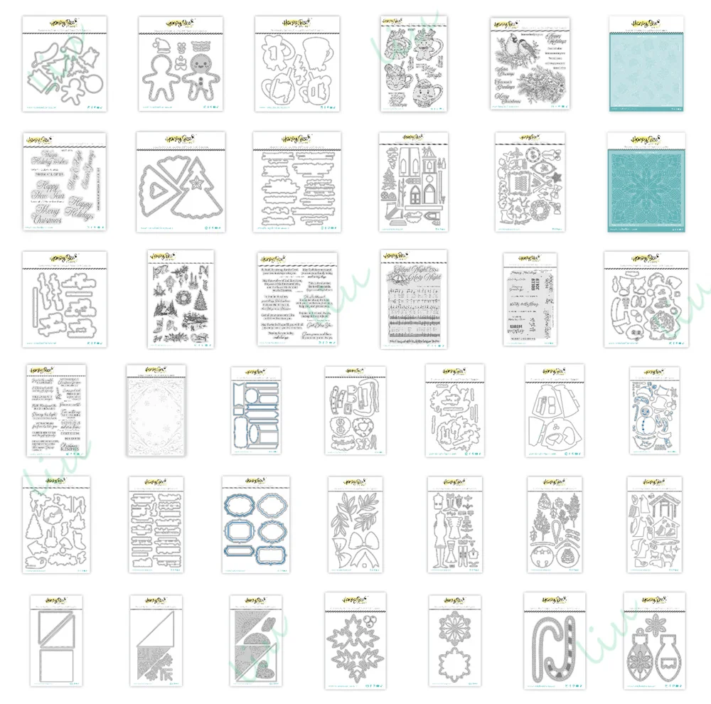 

Honey Bee Silent Night Christmas Snowman Vintage Santa Metal Cutting Dies Stamps for DIY Scrapbook Handmade Photo Album 2025 New