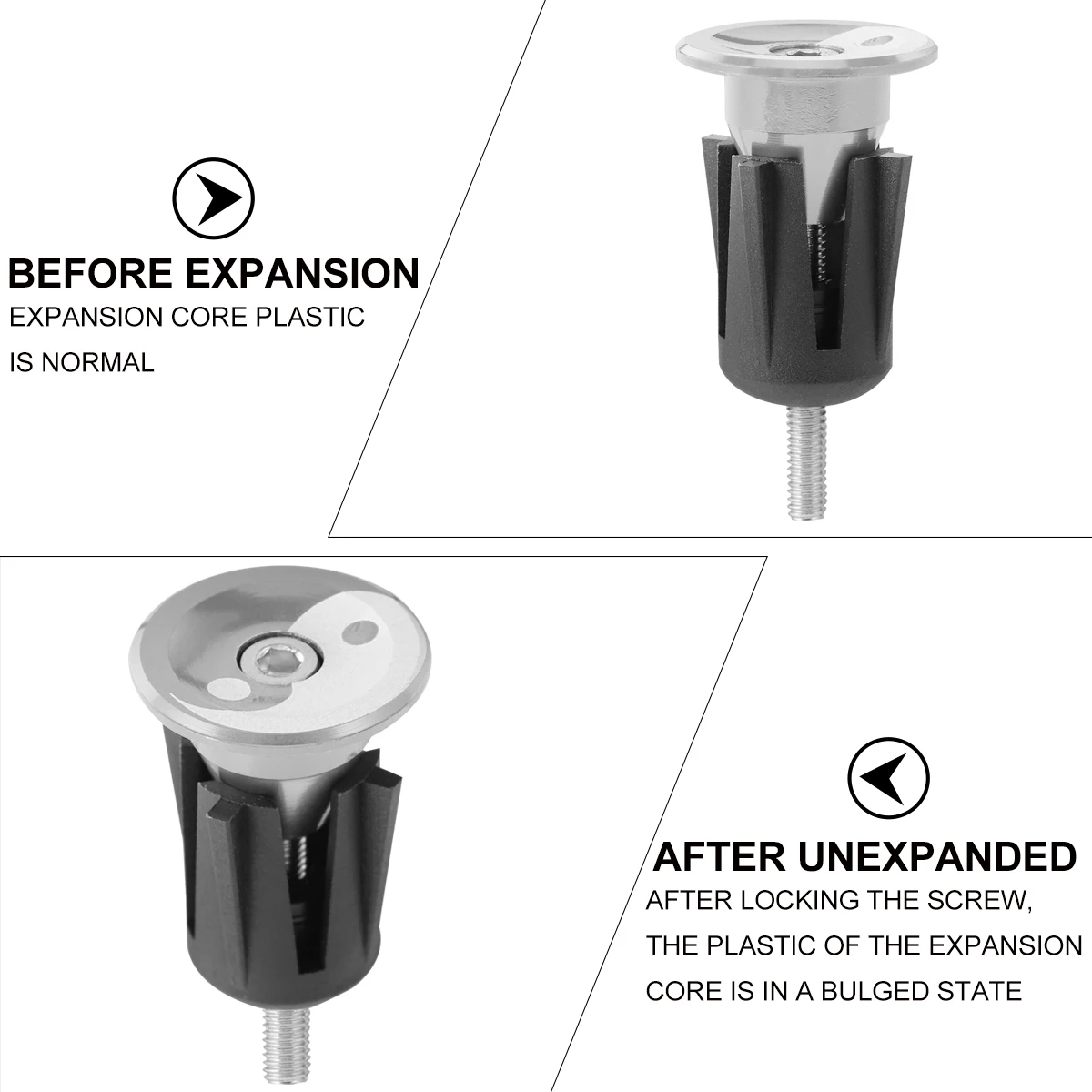 

Aluminum Alloy Handlebar Cap Durable Bike End Plug with Mounts Inside Bars Includes Wrench Easy Installation for Bikes Grips