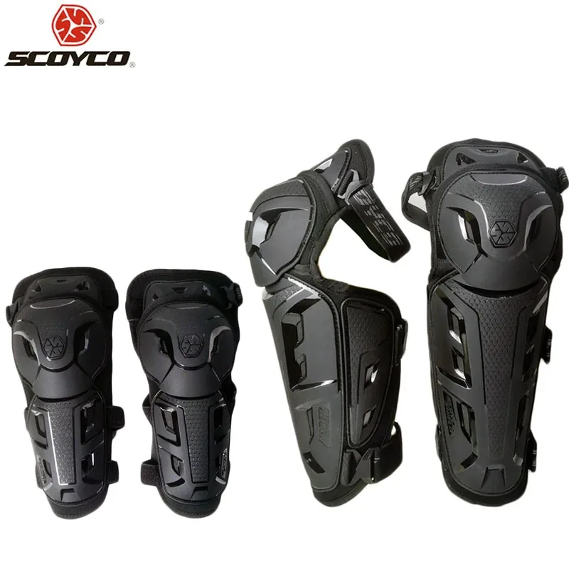 SCOYCO Motorcycle Knee Elbow Guard TPU Shell Protection Shin Protector Safe Cycling Racing Extreme Sport Equipment Protectors