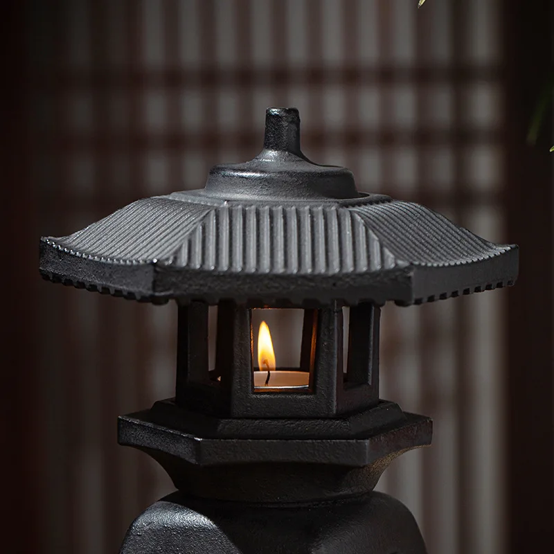 

Cast iron incense burner lamp candlestick decorative lamp iron zen retro palace lamp living room tea room video ornament