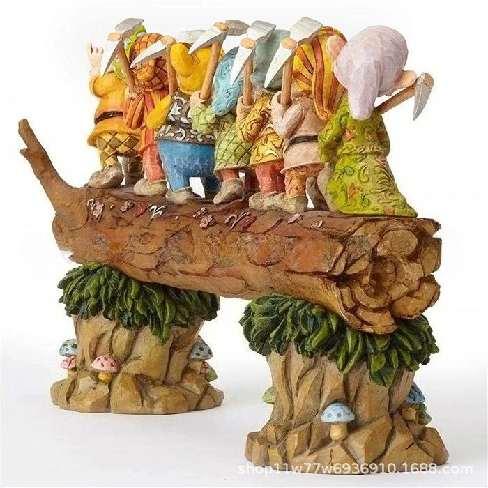 Seven Dwarfs Figures Green Alien Coffee Dwarfs Model Toy Table Statue Toys for Gifts Home Decoration Ornaments