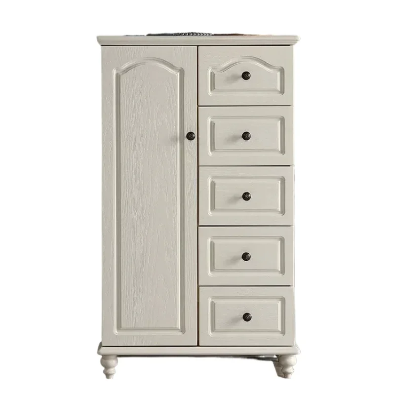 

American modern simple solid wood chest of drawers living room oak locker bedroom