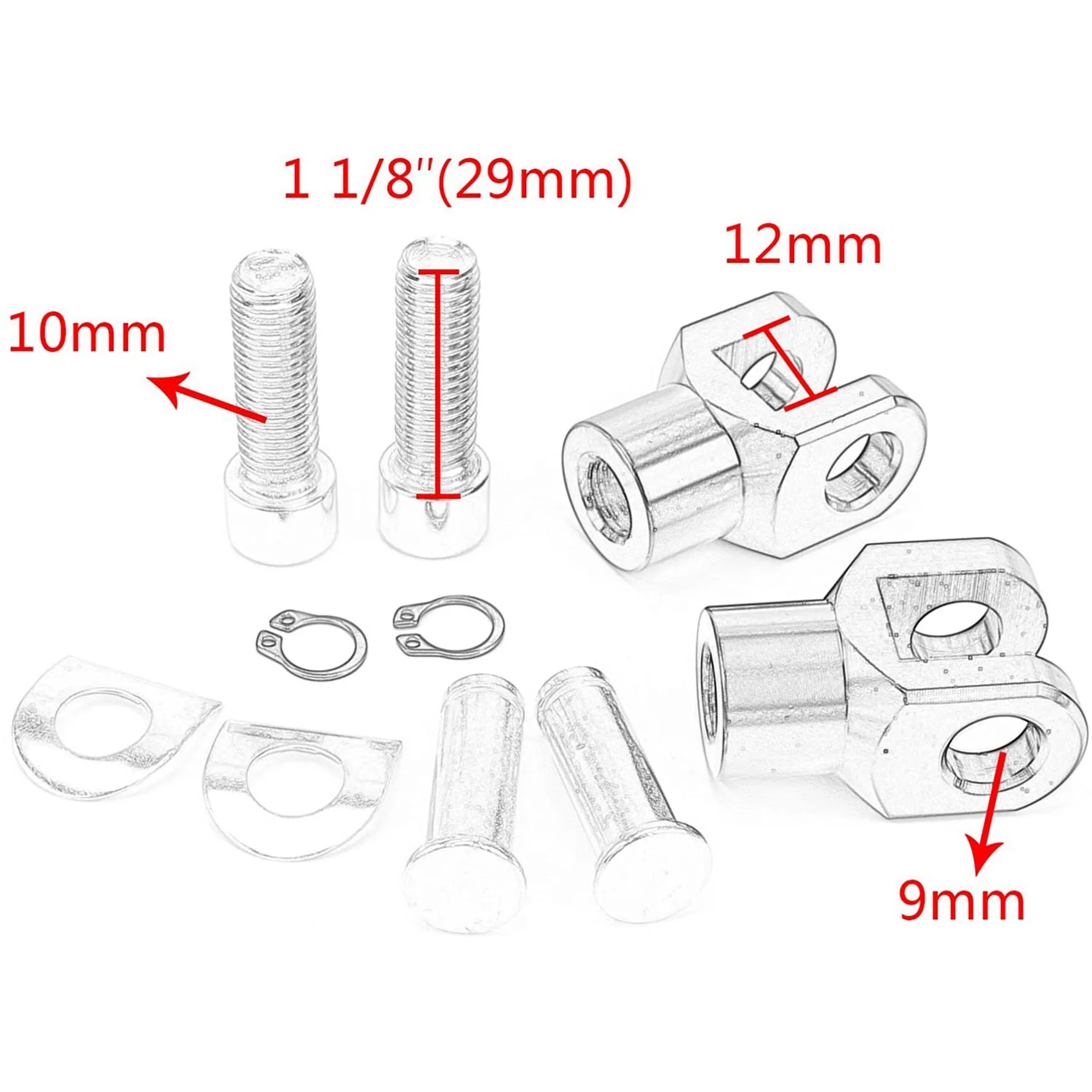 29mm Motorcycle Foot Pegs Support Mount Passenger Footrest Pedal Bracket for Softail Fatboy Flstf 2000-2006