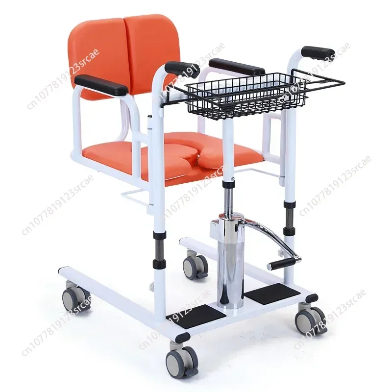 Commode Chair Toilet Stair Lift  Hydraulic Patient Transfer Chair with Commode for Disabled Multifunctional Shift Chair