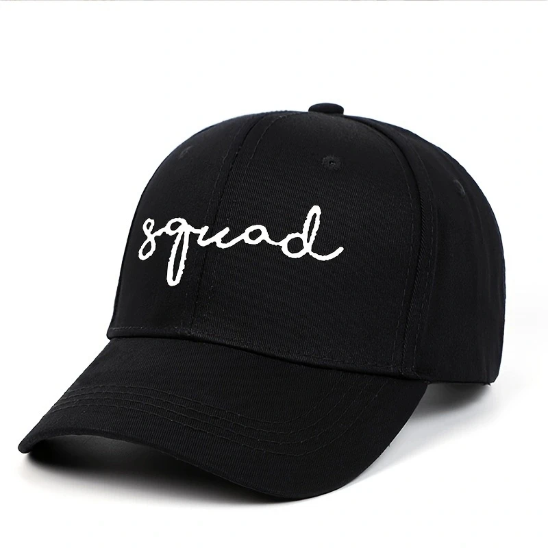 Embroidered SGUAD baseball cap outdoor adjustable sun protection casual hat sun hat for men Y2K Style Youth Hat