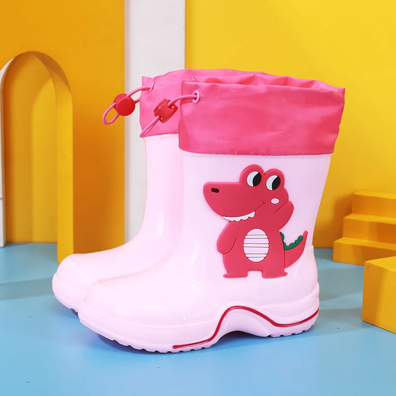 

Children Rain Shoes 3D Stereo Cartoon Kids Rain Boots Cute Dinosaur Rabbit Frog Duck Waterproof Non-slip Water Shoes Toddler