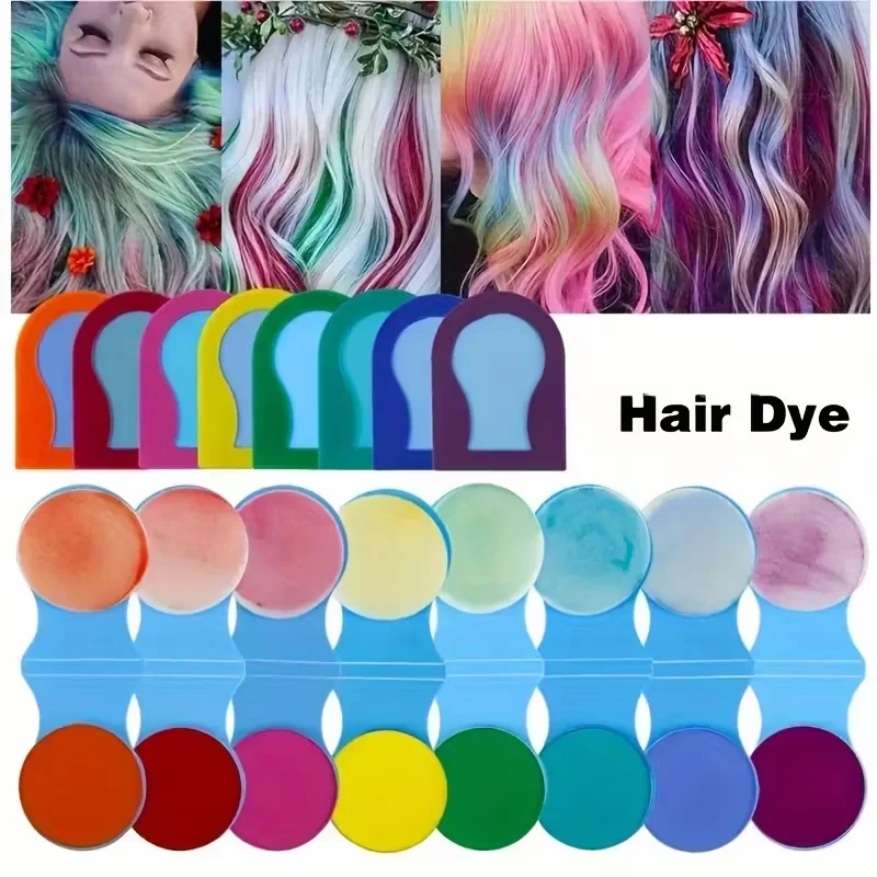 8 colors 3g Disposable Hair Dye Powder Water Soluble Colorful Hair Chalk Powder Temporary Spray DIY Pastel Hairstyle Styling