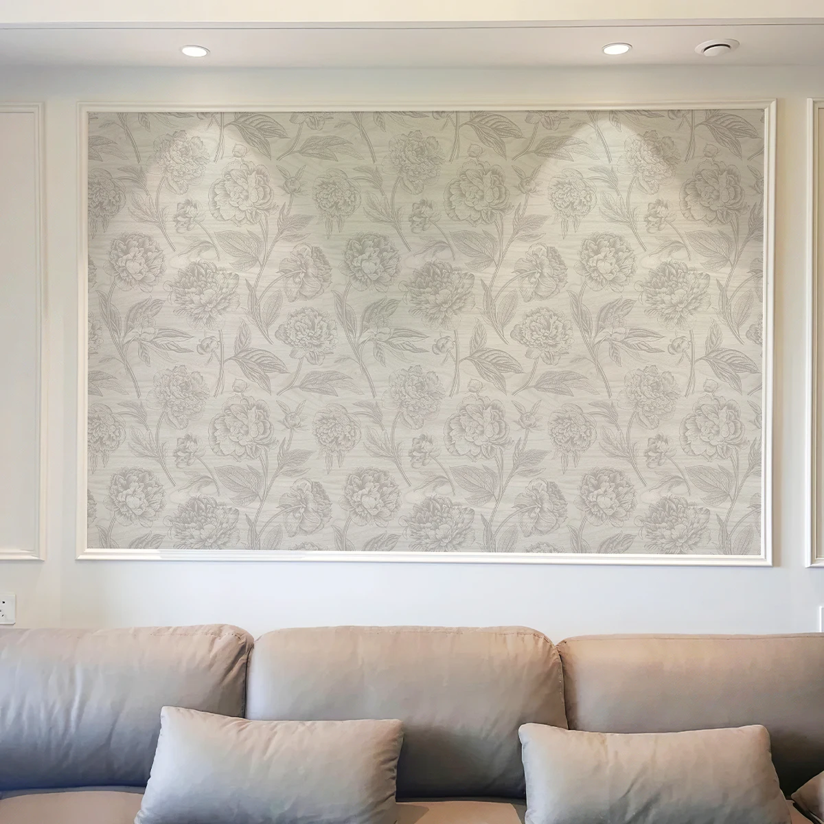 

Современные серые обои с цветочным рисунком, шикарные водонепроницаемые обои для гостиной, украшения стен, кухни, ванной комнаты