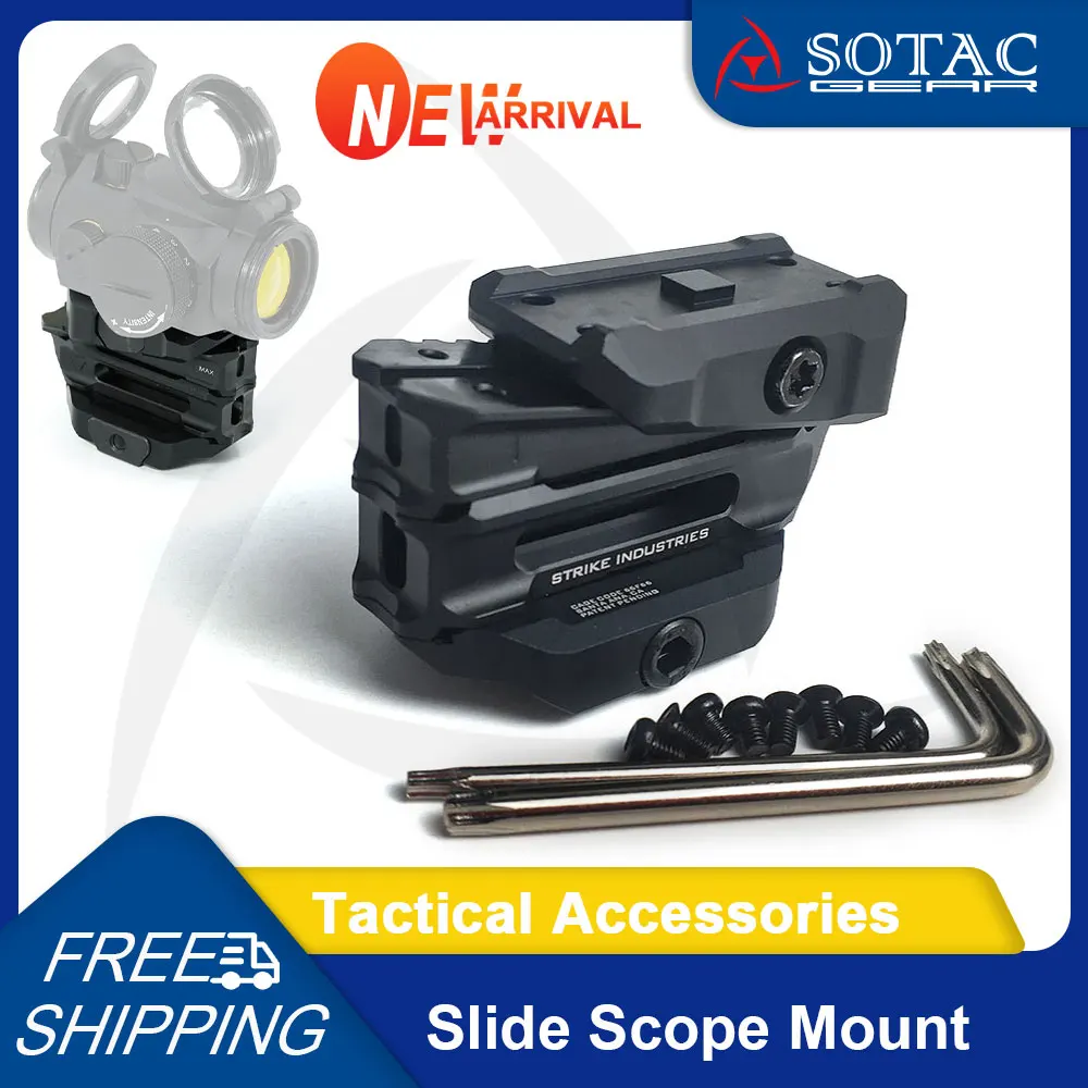 Metal SI Variable Optic Mount 1/3 co-witness to a maximum of 1.93 inches For AP 1X22mm Red Dot Sight Scope Tactical Accessories