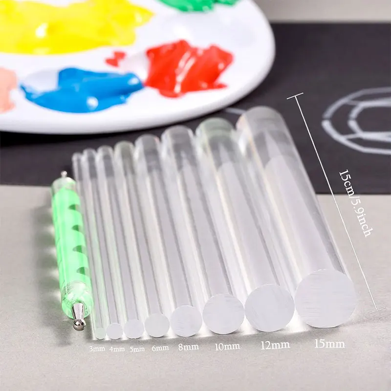 A20F-Mandala Art Dotting Tools 18er-Set inklusive 4 Mandala-Schablonen, 8 Acrylstäben, Farbtablett und 5 doppelseitigen Dotting-Tools