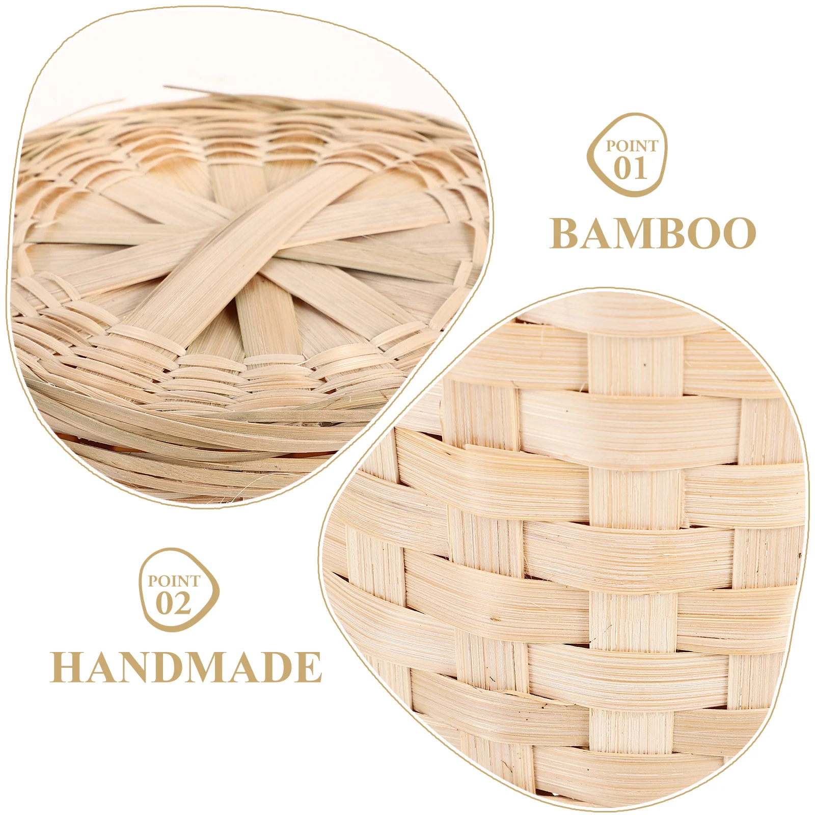 Luxshiny Rattan Round Waste Basket Lid Egg Basket Wicker Organizer Barrel Storage Tub Rattan Hamper Woven Trash Can Flower