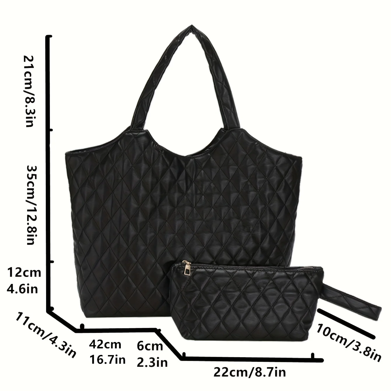 Sense large capacity portable bag female autumn and winter new 2024 Korean embroider line diamond lattice bucket bag Tote bag