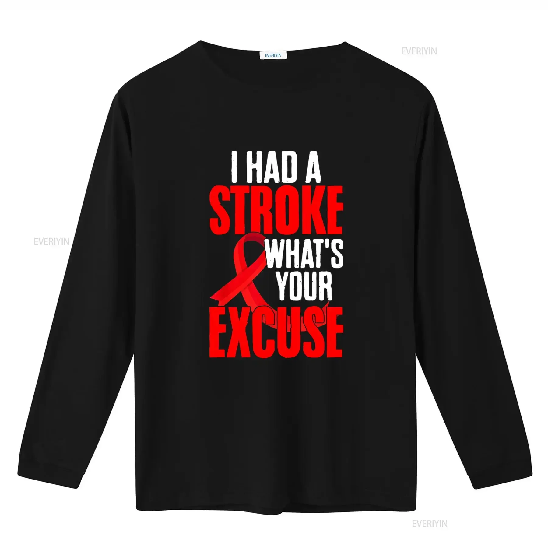 Inspiring Stroke Survivor Ribbon T Shirt I Had A What's Your Excuse  vintage Washed homme Stylish Top For Everyday Wear