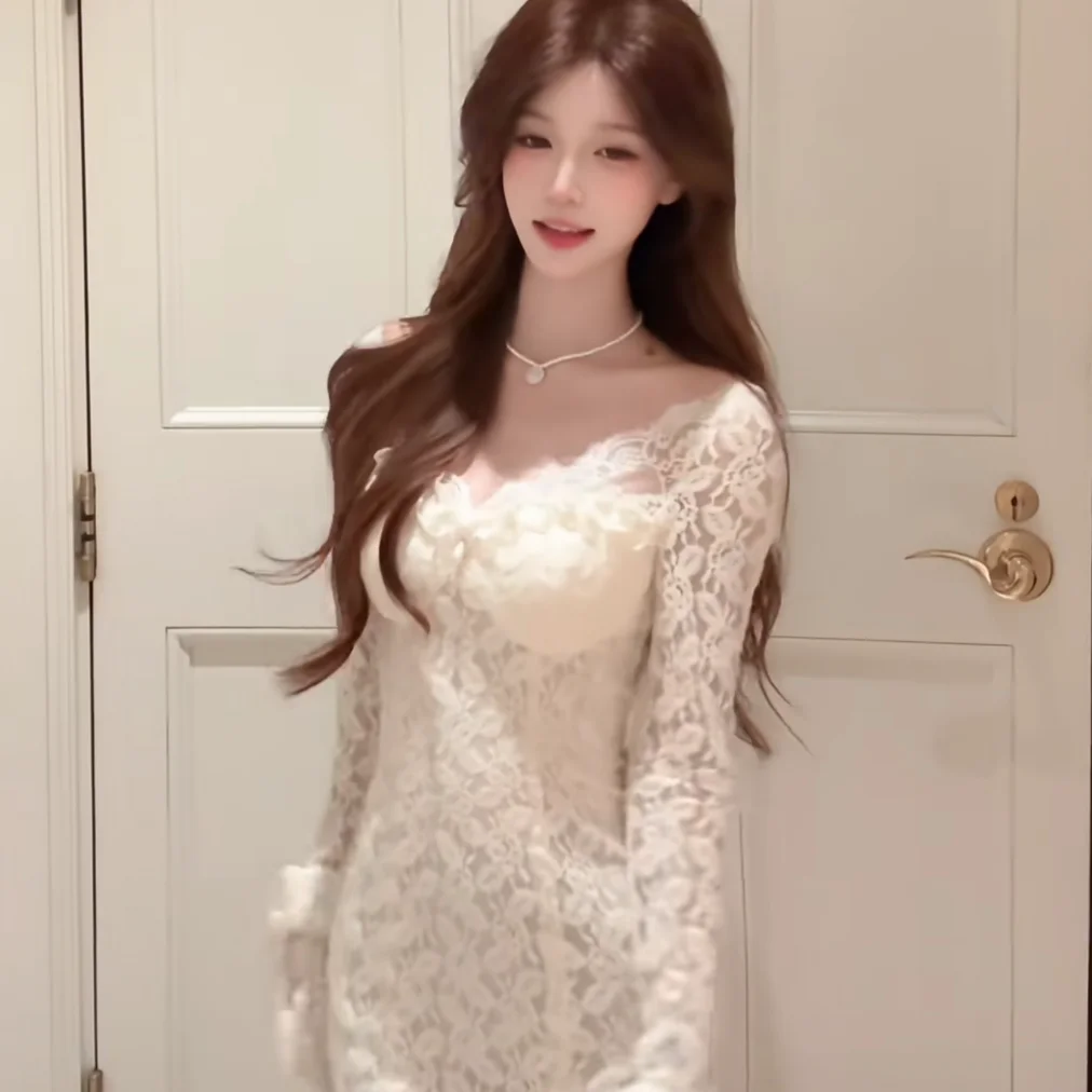 

Ele Gentle Pure Desire Шелковая облегающая юбка с запахом Белая утягивающая юбка Dr Высокая талия Полиэфирное волокно Длинная све Повседневная