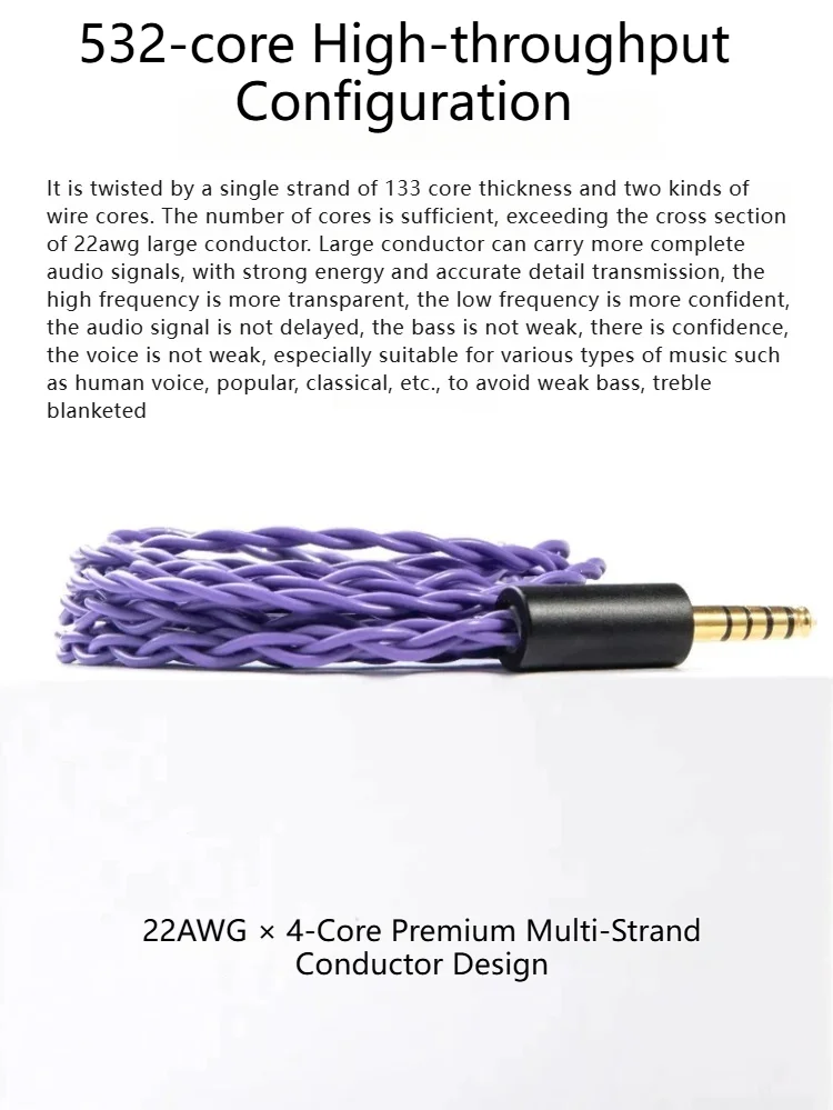 

JUMPER EAR Terra IEM HiFi Upgrade Cable Japan PCUHD 532C Silver-Plated Copper IE600 IE900 MMCX 0.78mm 2Pin Balanced