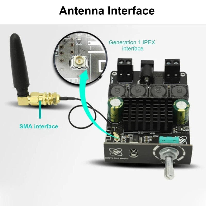 XYY50H Bluetooth-совместимый музыкальный стерео-модуль усилителя, Цифровые усилители мощности для любителей колонок, Прямая поставка