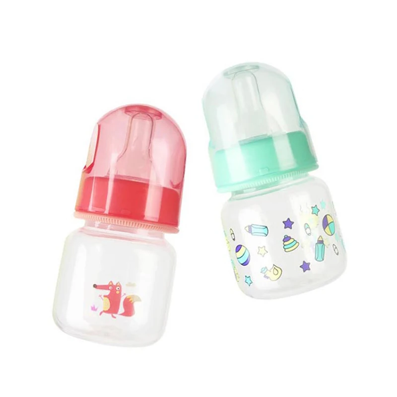 60ML Baby Newborn Mini Portable Feeding Nursing Bottle BPA Free Safe Infant Nursing Nipple Care Feeder Fruit Juice Milk Bottles