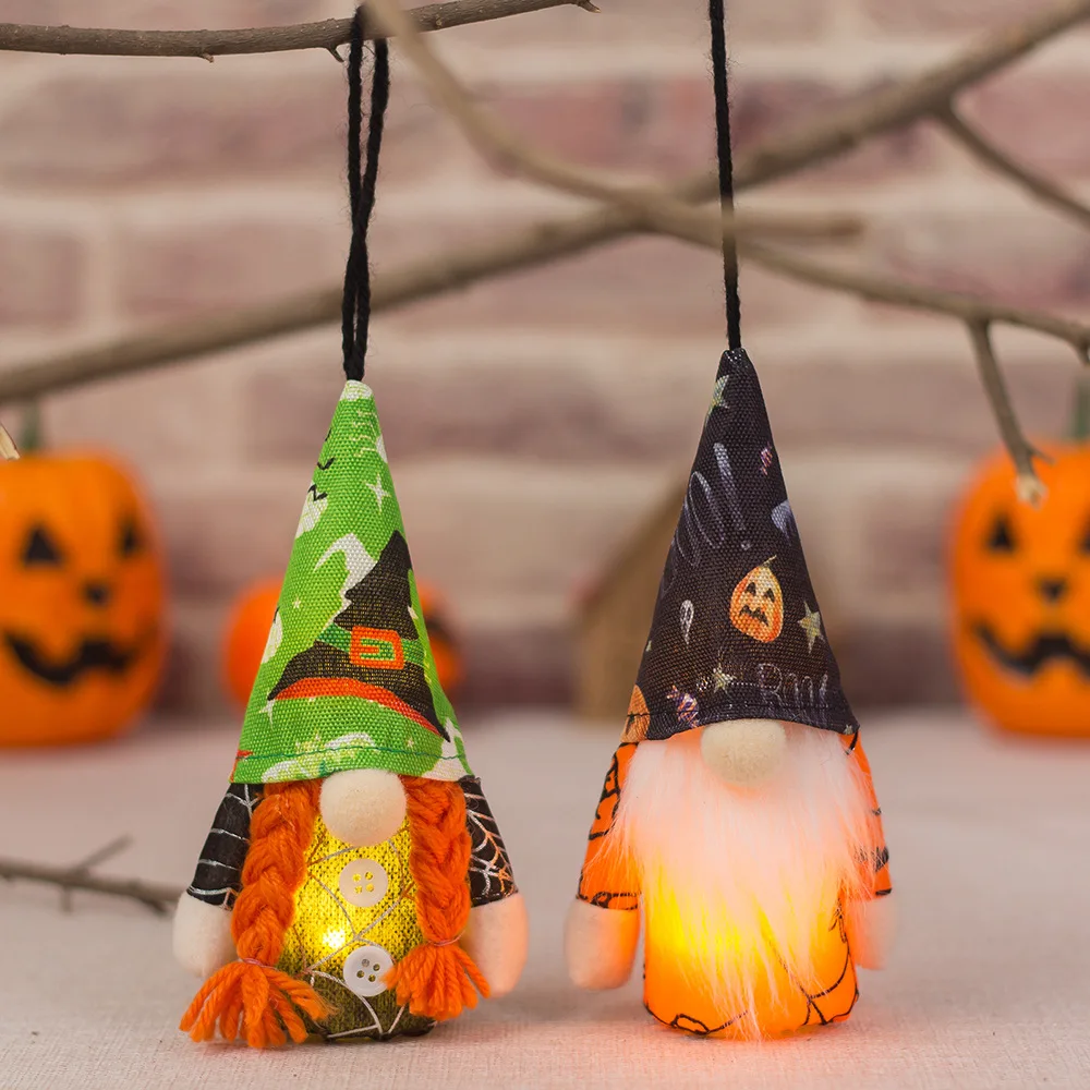 Giáng Sinh Trang Trí Đèn LED Dạ Quang Gnome Không Kén Khuôn Mặt Quốc Búp Bê Sang Trọng Đồ Chơi Cây Giáng Sinh Treo Trang Trí Navidad Năm Mới 2023