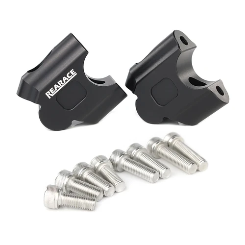 Imagen 2 del producto Ajuste para Royal Enfield Himalayan 450 2024-HIMALAYAN450 accesorios de motocicleta elevadores de barra elevadores de manillar de aluminio negro