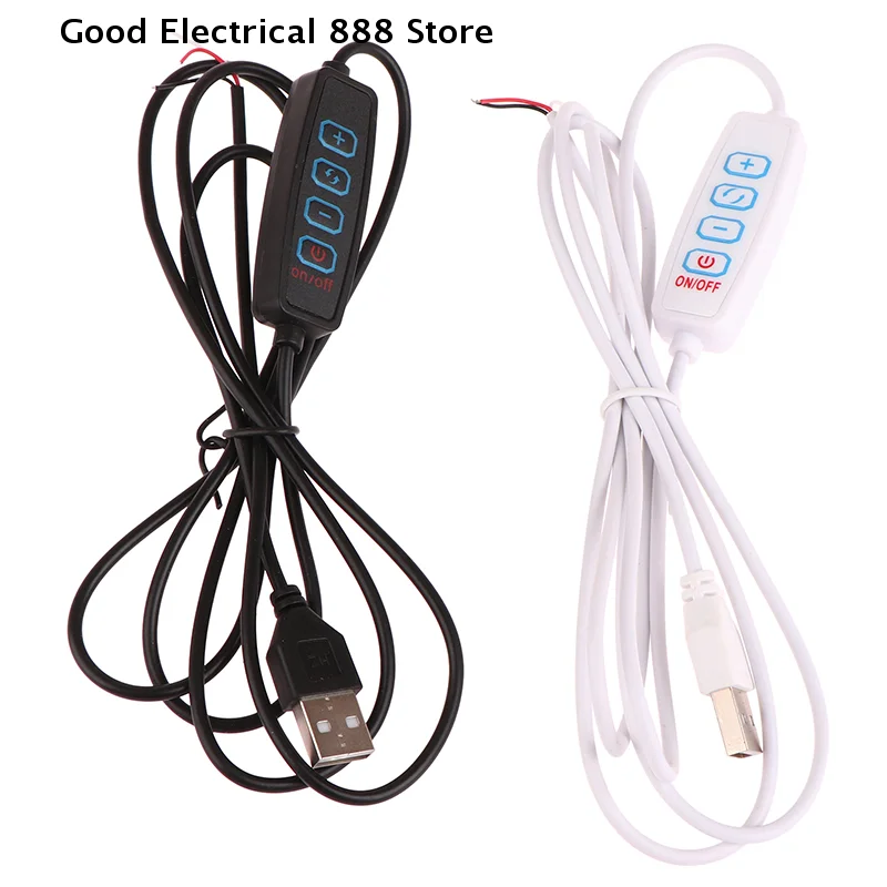 

【GE】Кабель-диммер USB DC 5V 1.5M для светодиодов с трехцветным регулированием, 4-клавишный контроллер 2 канала для низковольтных светодиодных двухцветных ламп CCT