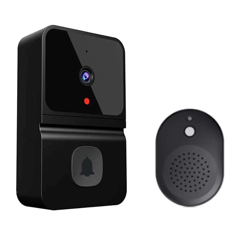 Videocamera per campanello senza fili con campanello wireless, campanello per porta di sicurezza ricaricabile WiFi con visione notturna HD