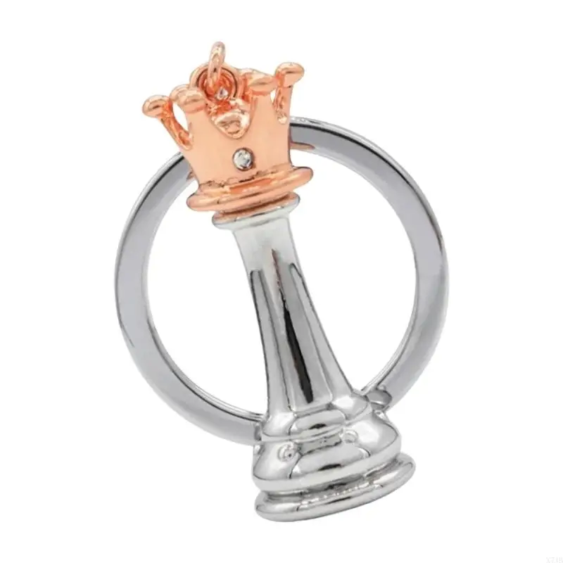 Copper Chess Chain Chessman 3D Keychain Pendant for Business Professionals