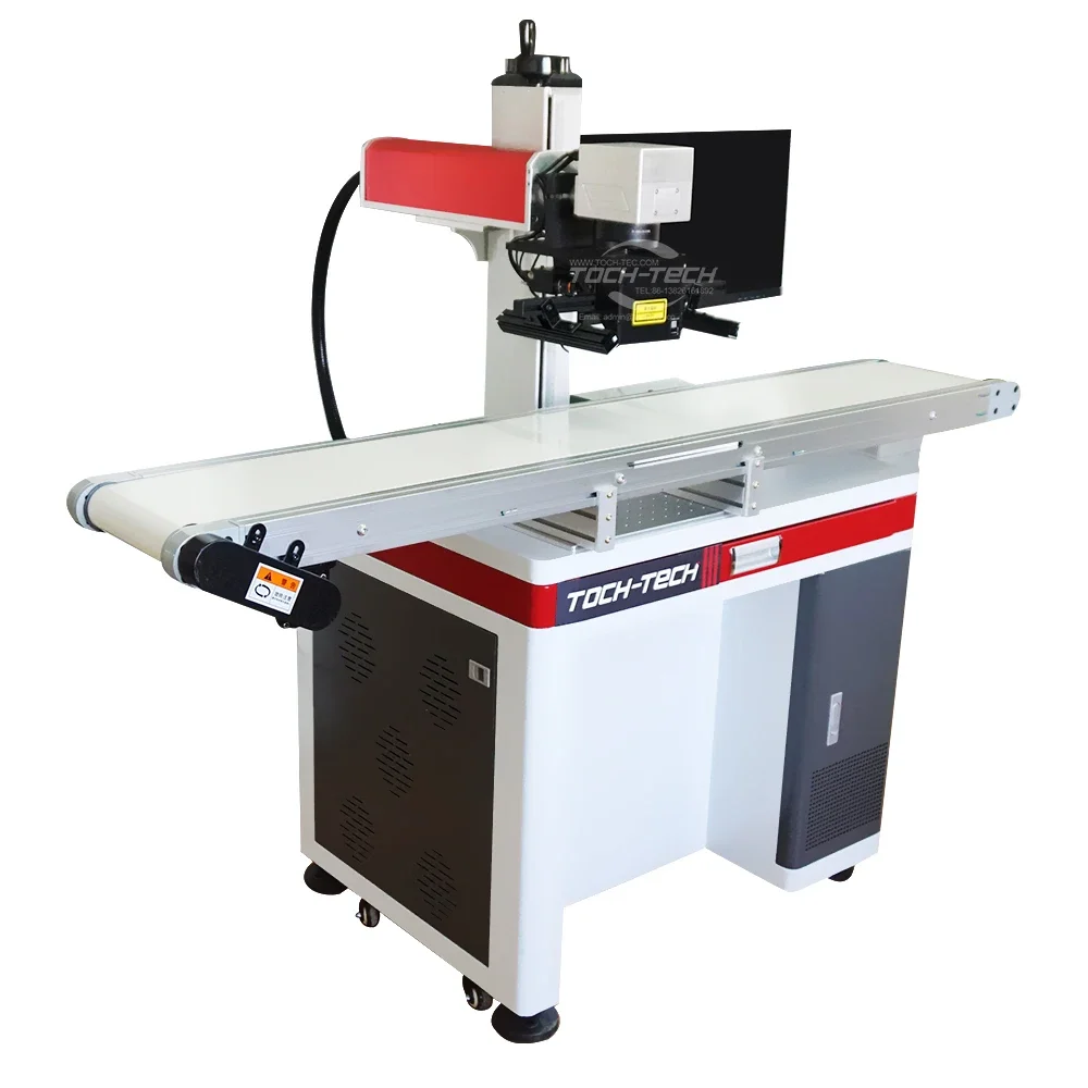 Flying Fiber/Co2/uv Laser Marking Machine With Visual Positioning System CCD Camera Laser Marking Machine