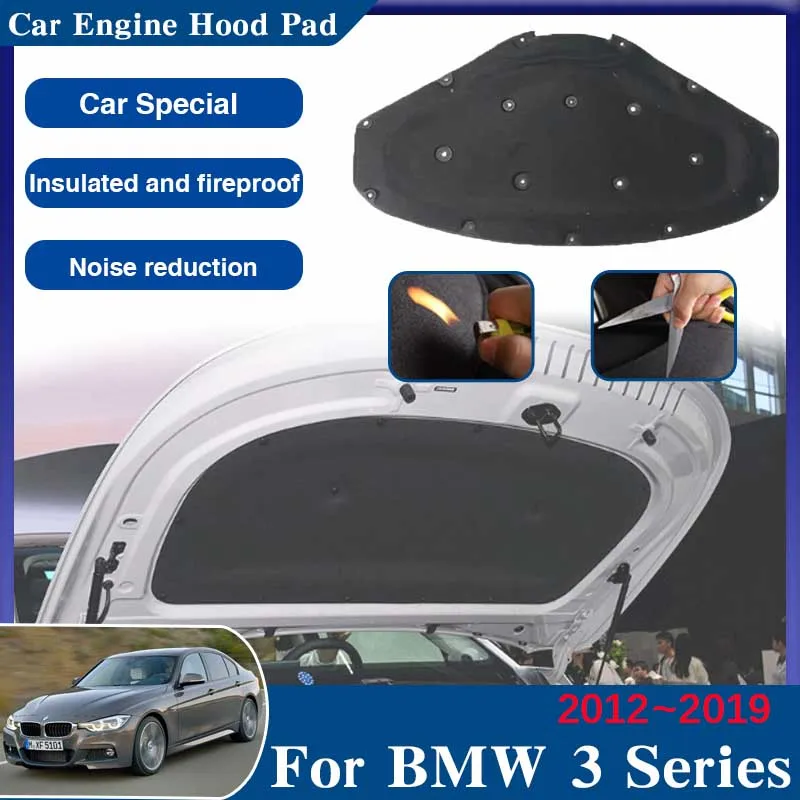 

Car Engine Hood Pad for BMW 3 Series F30 F35 2012 2013~2019 Fireproof Heat Sound Insulation Cotton Mat Liner Interior Accessorie