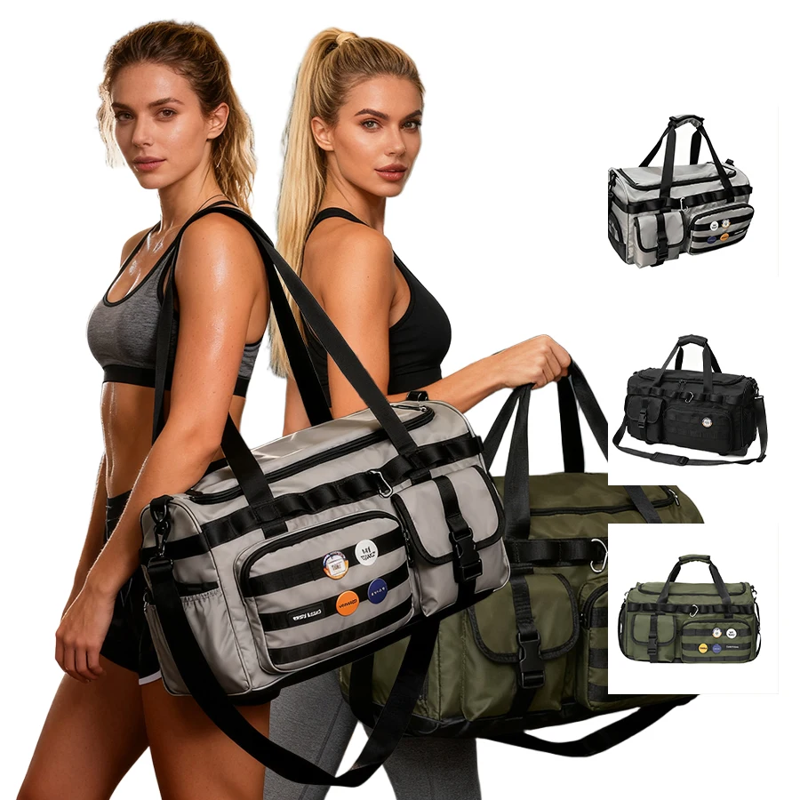 

Дорожная спортивная сумка большой емкости 30 л, износостойкий нейлоновый материал с независимым отделением для обуви, многофункциональная спортивная сумка унисекс, подходит для спортзала, плавания, йоги, коротких поездок, новая портативная ночная сумка вы