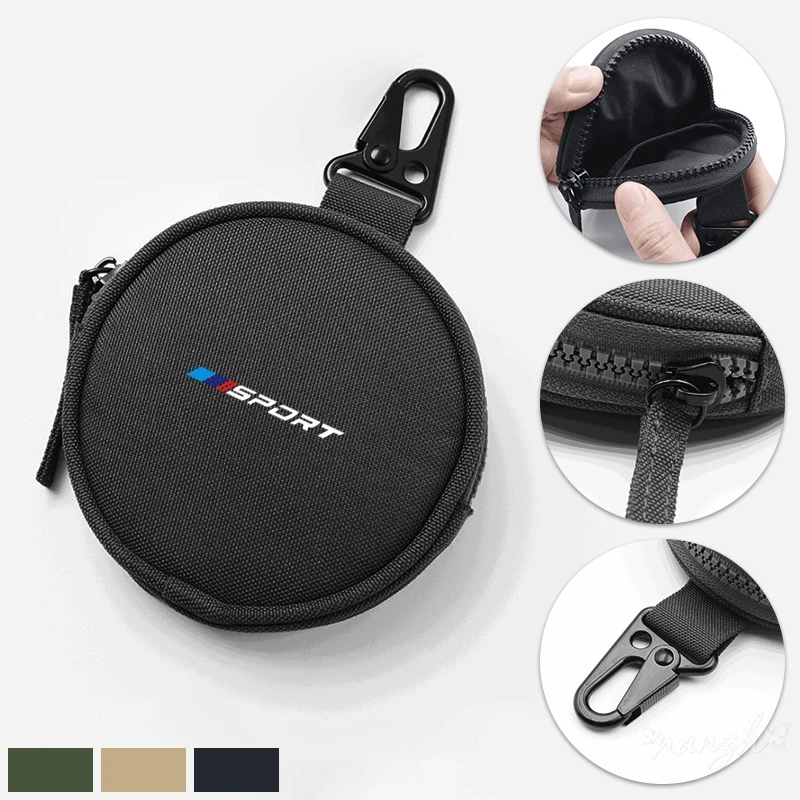 

Portable Mini Charging Cable Storage Bag For BMW 1 3 5 Series G30 G20 F30 F10 E60 X1 X3 E70 F15 F48a Key Case Auto Accessories