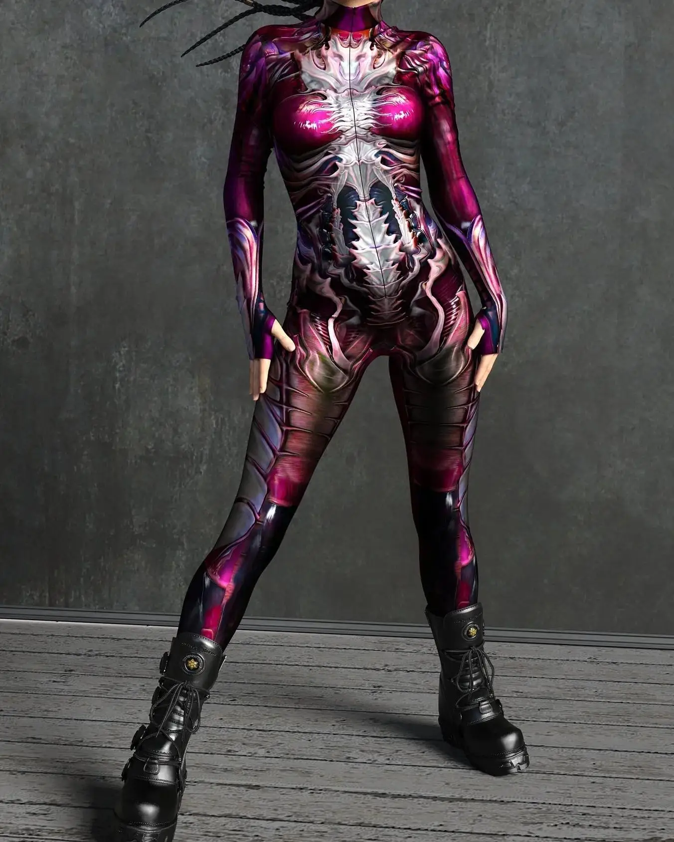 Damen Sexy Rüstungs-Overall für Feiertage, Partys, Halloween, Karneval, Cosplay-Kostüm, Steampunk-Maskerade-Bodysuit – Detail 19