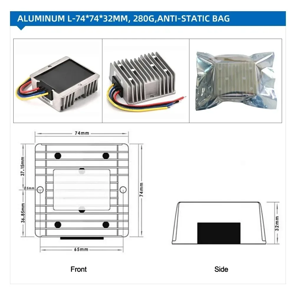 Isolated 84V 72V 60V 48V36V 24V12V 100V DC to 24V 5V 12V DC Regulator Buck Step Down Voltage Converter 100 Volt to 5V 12 Volt