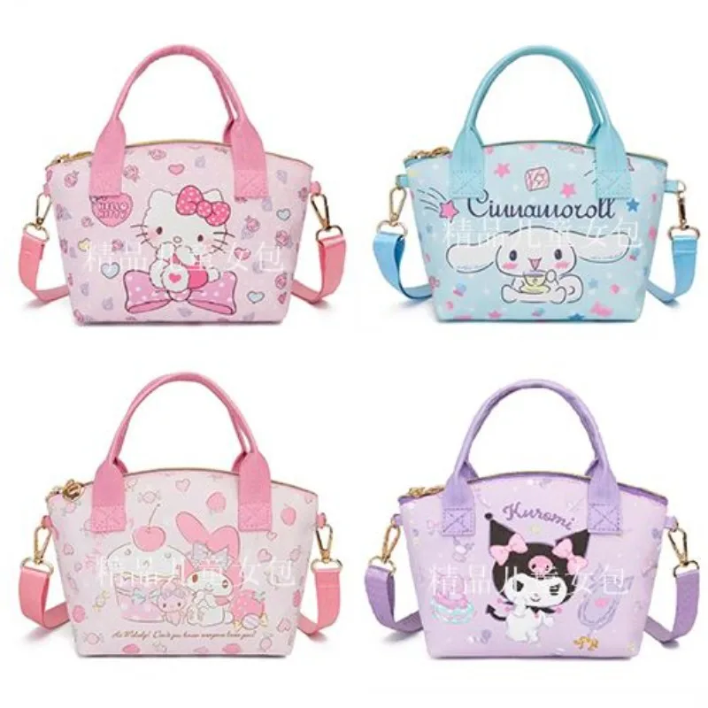 

New Miniso Sanrio Kurome Cinnamon Handbag Cute Shoulder Bag Large Capacity Women's Shopping Bag Hello Kitty Crossbody Bag Gift
