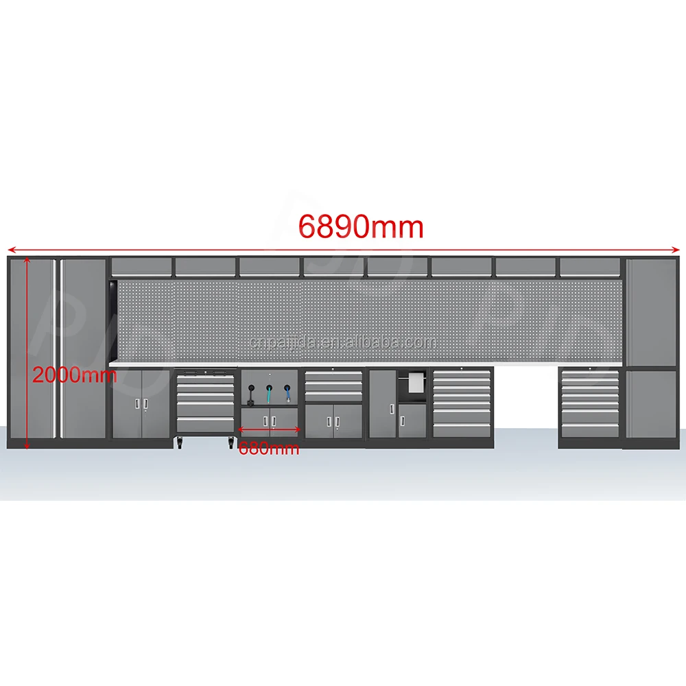 

Garage Tool Cabinets Mobile Heavy Duty Workshop Storage Metal WorkBench OEM Tool Trolley Workstation Combination Tool CabinetsAT
