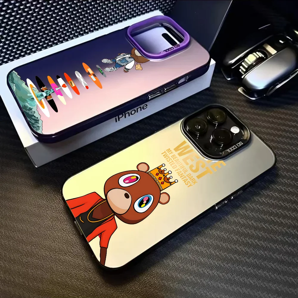 K-Kanye West Hot Album Phone Case Phone case For iPhone 16 15 14 13 12 11 Pro Max Black Purple Matte Soft Candy Abrazine Funda