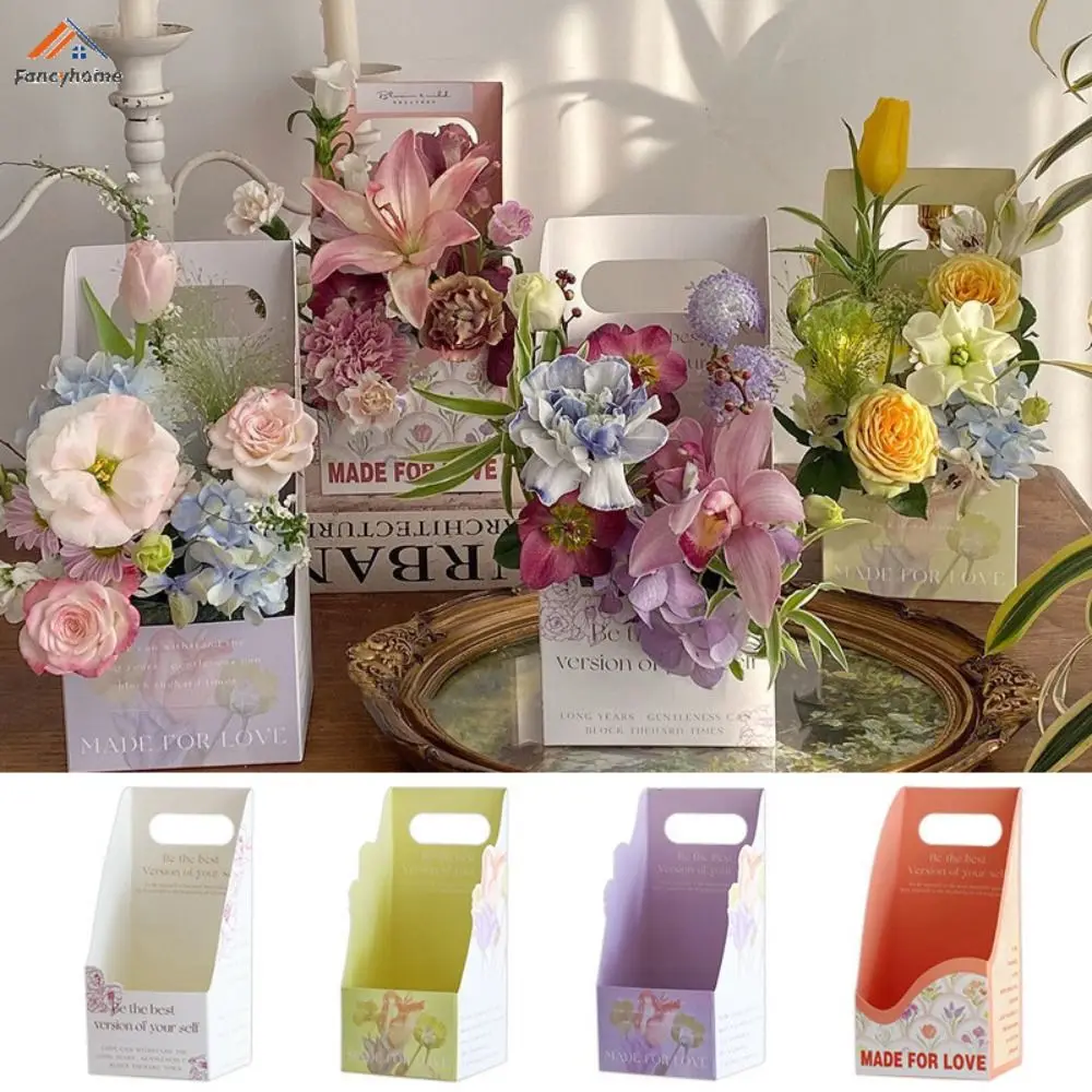 Simple Flower Box Creative DIY Fresh Flowers Flower Bundle Box Romantic Photo Props Flower Arrangement Box