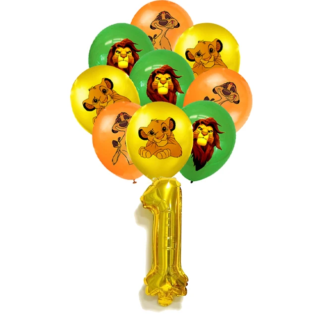 Löwen-Thema, Dekorationsartikel für einen Geburtstag für Jungen, Pappbecher, Teller, Servietten, Tortenaufsatz, Luftballons für Babyparty-Dekorationen und Geschenke. – Detail 8