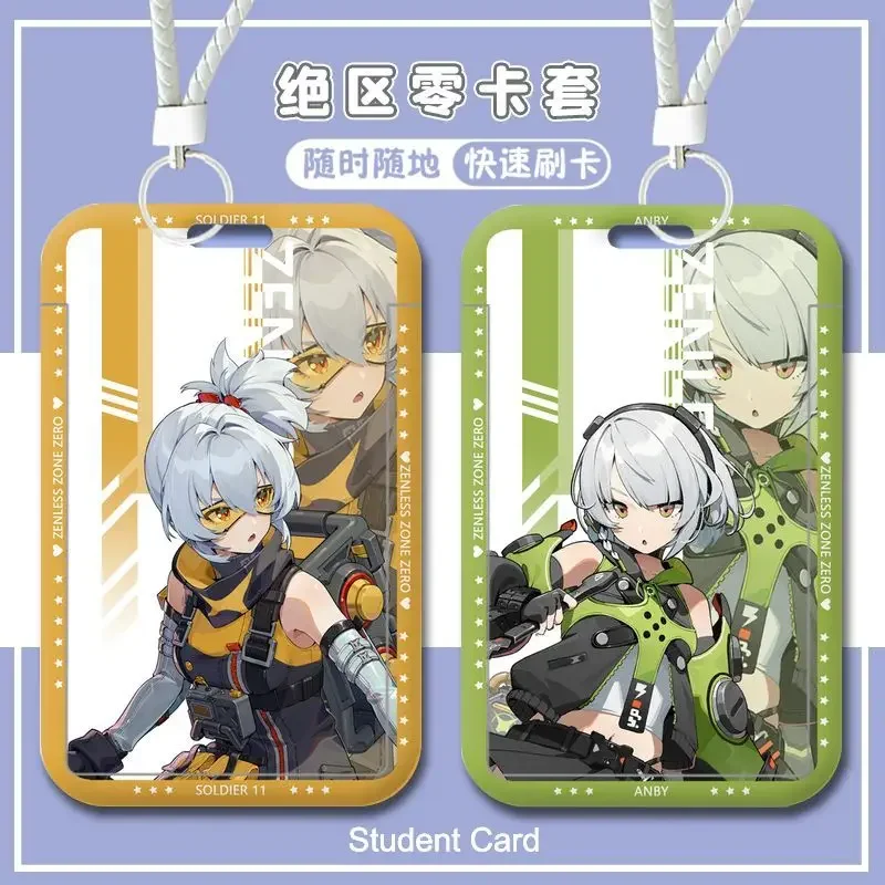 Anime Zenless Zone Zero Anby Demara Corin Wickes Nicole Demara Student School Card Meal Card Travel Card Cover KeyChain Pendant