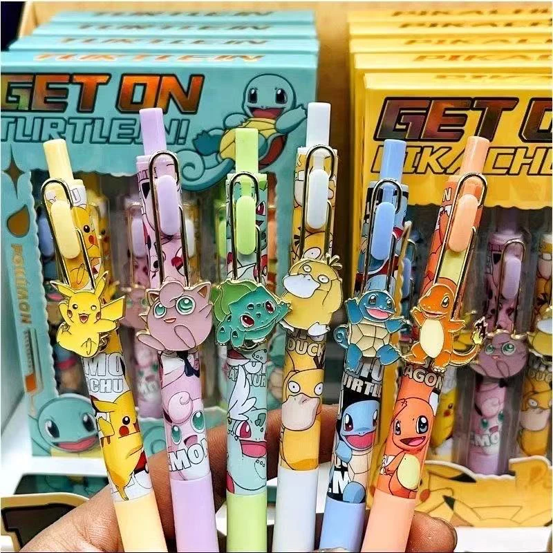 

Набор из 6 ручек-диспенсеров Pokemon с наклейками, ручка-диспенсер Пикачу, милая мультяшная ручка для студентов, для письма, офиса, школы, канцелярские принадлежности, подарки, игрушки