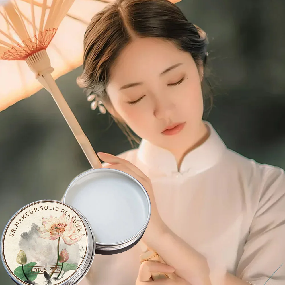 Chinese Women Solid Perfume Portable Solid Balm Long-lasting Fragrances Fresh and Elegant Female Body Aroma Gift