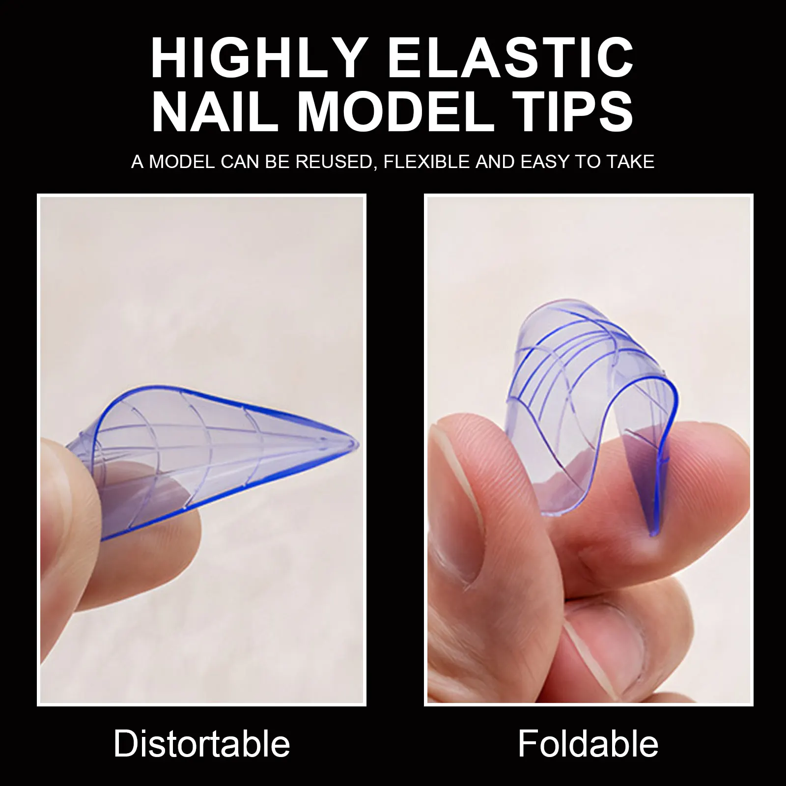 الملونة مسمار بولي أكريليك جل قوالب علوية للأظافر UV جل البولندية بناء سريع قالب نصائح كاذبة قوالب قابلة لإعادة الاستخدام 20/100/144/288 قطعة #3