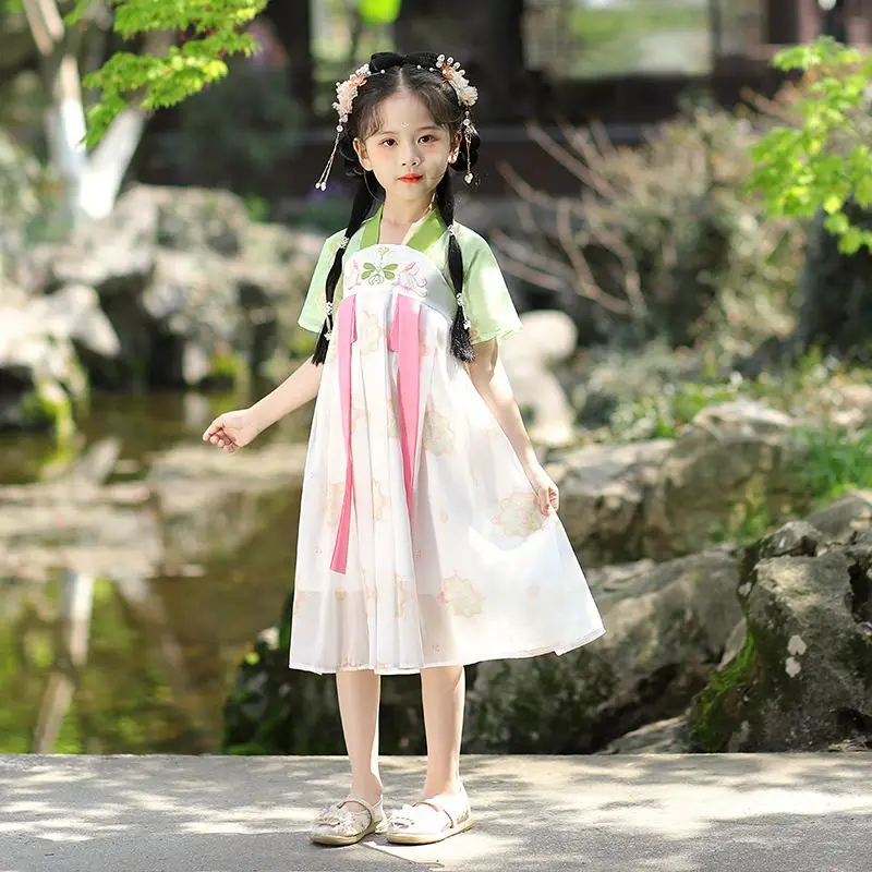 

Traditional Chinese Fairy Dress Daily Girl's Clothing Improved Hanfu Dresses