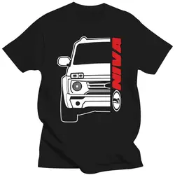 2022 New Lada Niva Bronto Car Auto Black T-Shirt 100% Cotton Xs-3Xl