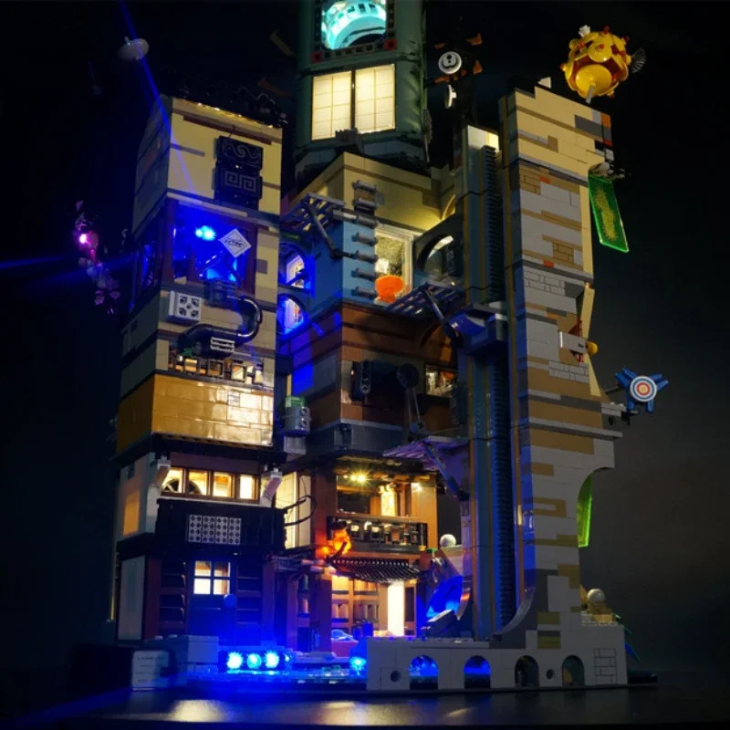 No Building Blocks Lamp Lighting for LEGO City 70620 DIY Toys Gift Only Lighting Set