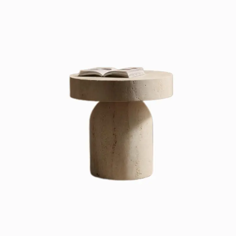 

Italian minimalist natural luxury stone side table, living room small home modern simple designer corner table