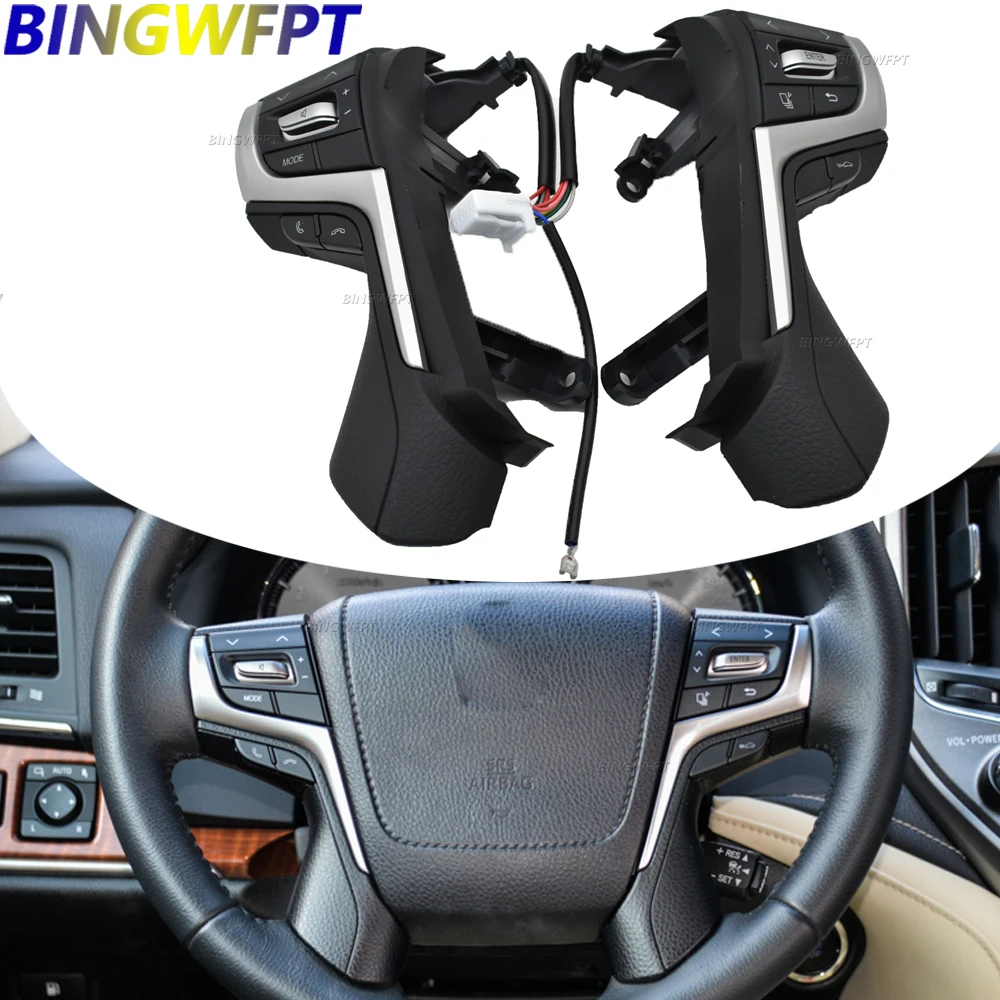 

Phone Cruise Control Volume High Quality Steering Wheel Buttons For Land Cruiser 2012 2013 2014 2015 2016 2017