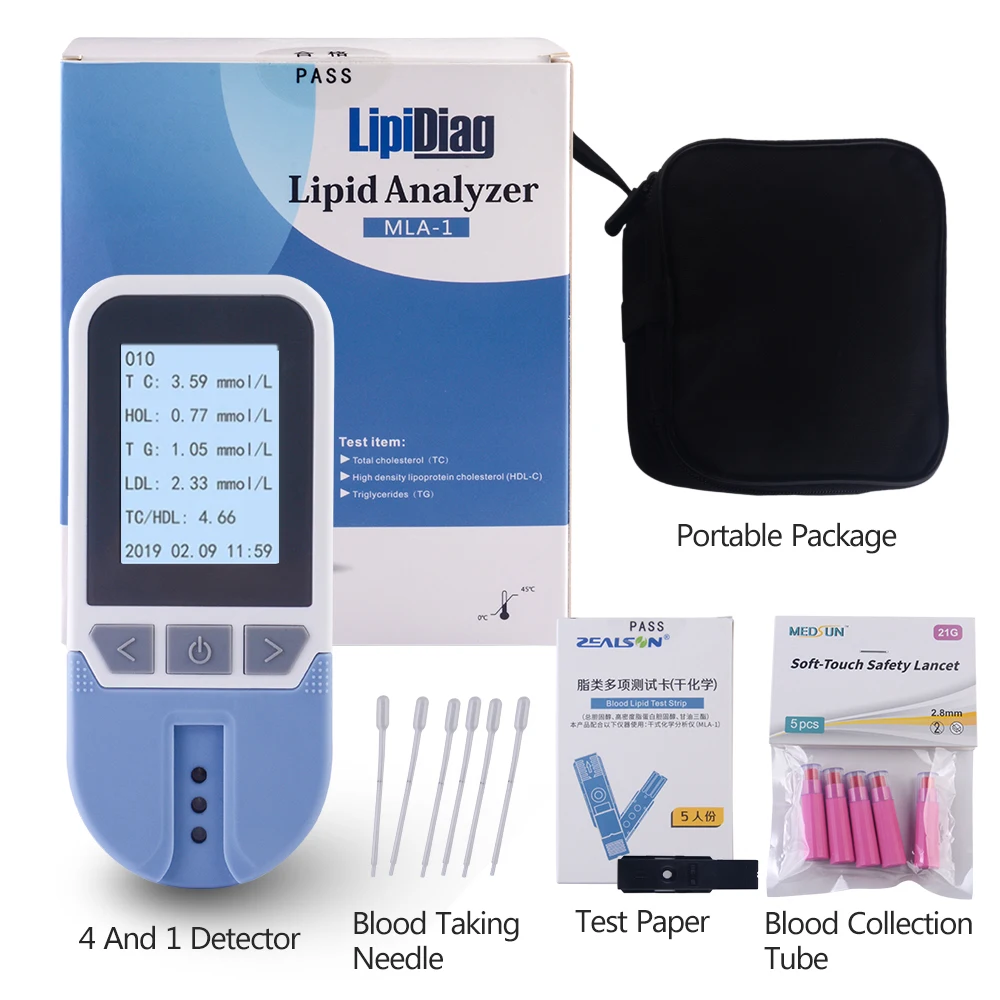 

4in1 Lipid Analyzer Total Cholesterol (tc) High Density Lipoprotein Cholesterol (hdl) Triglyceride (tg) Optic Cholesterol Meter!