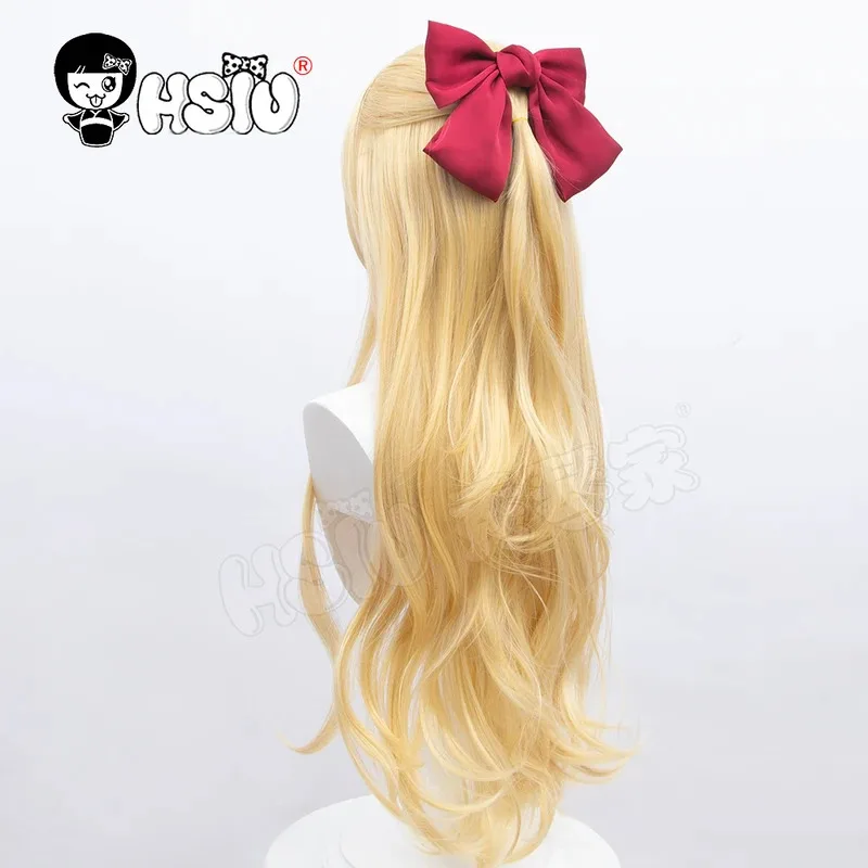 Sailor Venus cosplay wig HSIU Brand Golden Long hair halloween Prom party wig+Free hair accessories+Free wig cap