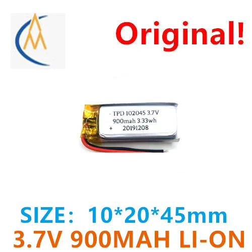 

buy more will cheap 3.7V polymer lithium battery 102045-900mah recorder LED light rechargeable lithium battery sound
